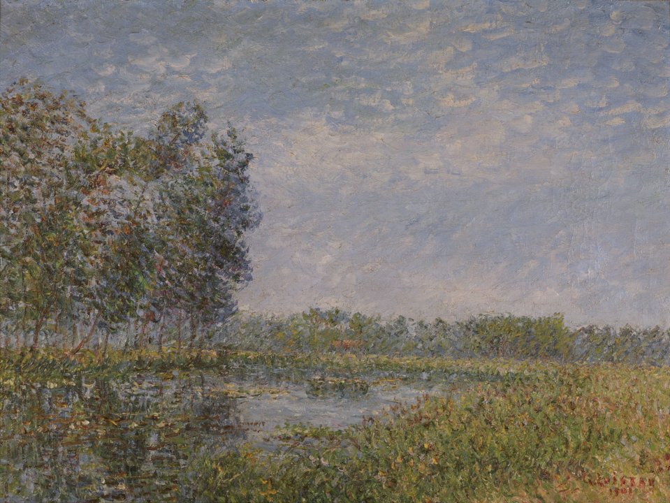 古斯塔夫·洛伊索（Gustave Loiseau）-诺曼底欧洲的边缘 , 1901年油画 法国