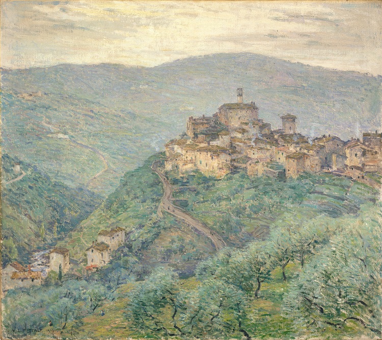 威拉德·勒罗伊·梅特卡夫(Willard LeRoy Metcalf)-佩拉戈-托斯卡纳, 1913年 美国油画