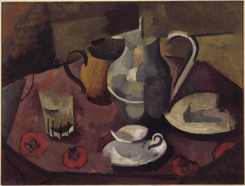 罗杰·德拉弗雷斯奈（Roger de La Fresnaye）-三柄静物，1912年油画 法国