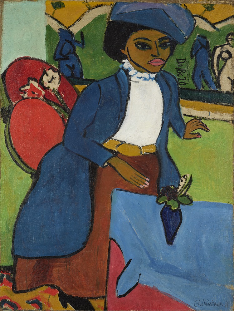 恩斯特·路德维希·基希纳（Ernst Ludwig Kirchner）-《女人的肖像》作品欣赏