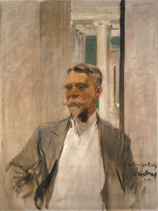 华金·索罗拉·巴斯蒂达（Joaquín Sorolla y Bastida）-查尔斯·M·库尔茨 (Charles M. Kurtz) 的肖像油画 西班牙