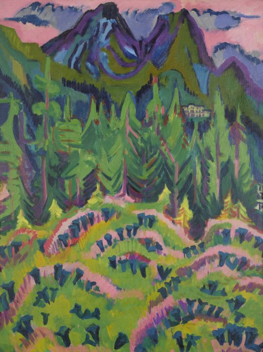 恩斯特·路德维希·基希纳（Ernst Ludwig Kirchner，德国画家）-斯奇霍纳与恩赞1925年油画 德国