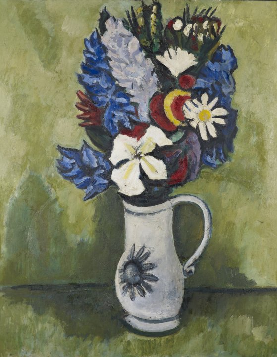 马斯登·哈特利（Marsden Hartley）-克莱尔·斯宾塞花园的花朵，1939年油画 美国