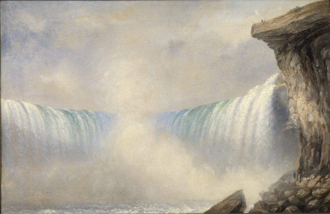 美国油画-尼亚加拉大瀑布，1840年油画高清下载