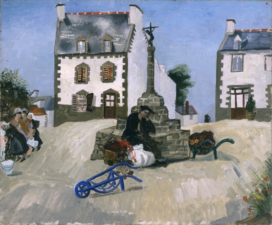 克里斯托弗·伍德(Christopher Wood)-市场十字架,特雷布尔,1930 年油画 英国