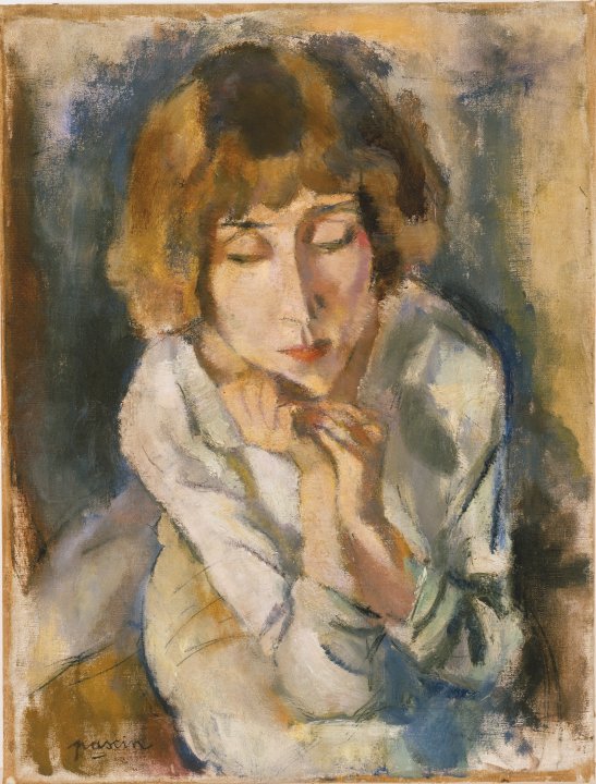 朱尔斯·帕辛(Jules Pascin)-Hermine David 的肖像,1914年油画 美国