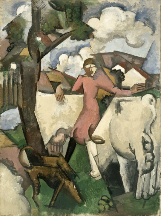 罗杰·德拉弗雷斯奈（Roger de La Fresnaye）-玛丽度假村，1912-1913 年油画 法国