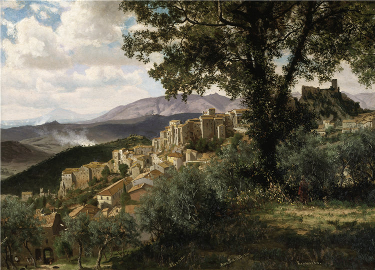 阿尔伯特·比尔施塔特（Albert Bierstadt），美国，1830–1902 年-奥列瓦诺油画