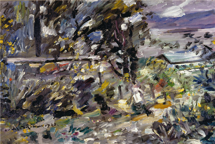 洛维斯·科林斯(Lovis Corinth),德国人,1858–1925 年-Walchensee, 银色小径油画
