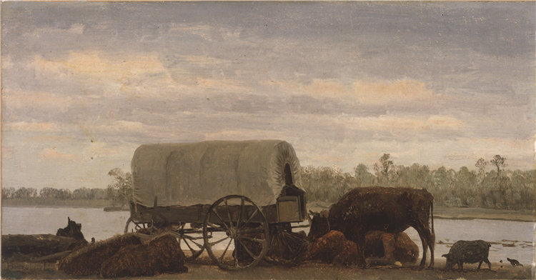 阿尔伯特·比尔施塔特（Albert Bierstadt），美国，1830–1902 年-普拉特的中午