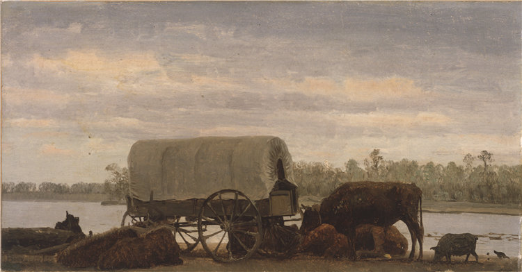 阿尔伯特·比尔施塔特(Albert Bierstadt),美国,1830–1902 年-普拉特的中午