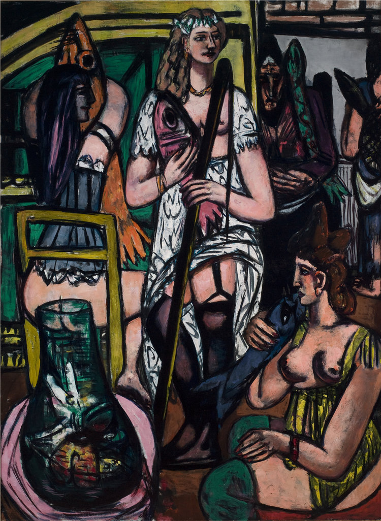 马克斯·贝克曼（Max Beckmann, German），德国人，1884–1950 年-渔女