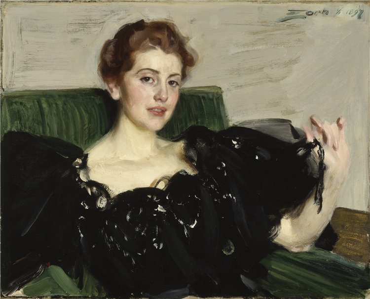安德斯·伦纳德·佐恩(Anders Leonard Zorn),瑞典人,1860–1920 年-露西·特纳喜悦油画