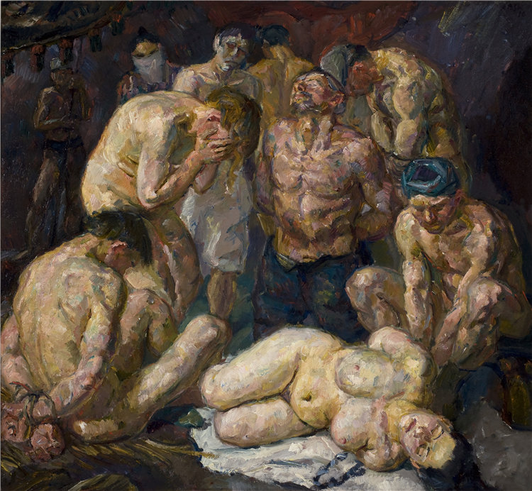 马克斯·贝克曼（Max Beckmann, German），德国人，1884–1950 年-囚犯油画