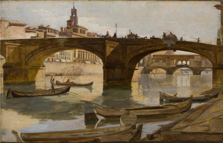 弗兰克·杜文内克（Frank Duveneck），美国人，1848–1919 年-桥梁：佛罗伦萨油画