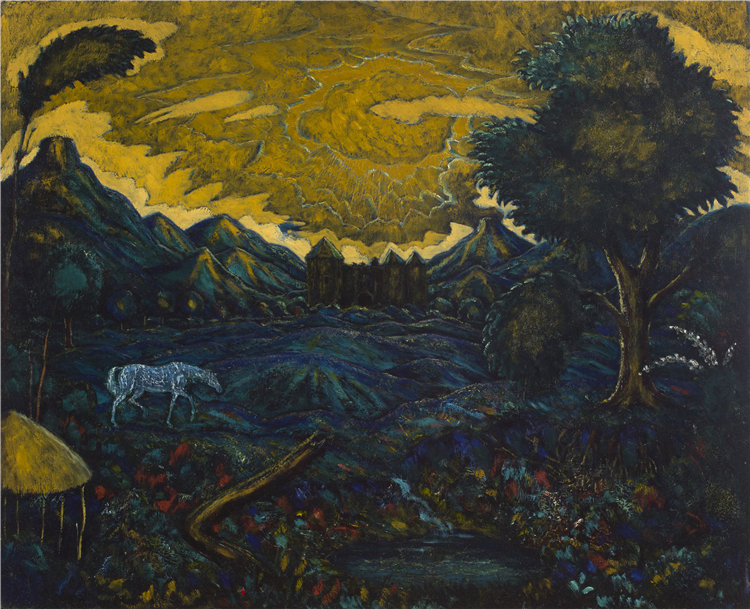 爱德华·米德尔顿·马尼戈（Edward Middleton Manigault），加拿大画家，1887 年–1922 年-一匹马的风景