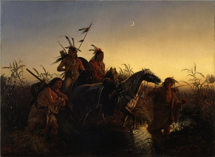 查尔斯·费迪南德·威马尔(Charles Ferdinand Wimar),美国,1828 年–1862 年-俘虏油画