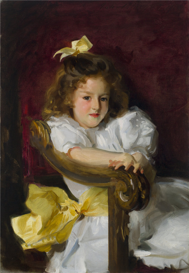 约翰·辛格·萨金特（John Singer Sargent）-夏洛特·克拉姆的肖像油画 美国