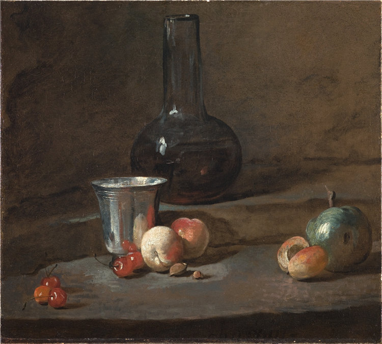 让·西蒙·查丁（Jean-Siméon Chardin），法国人，1699–1779 年-银杯油画