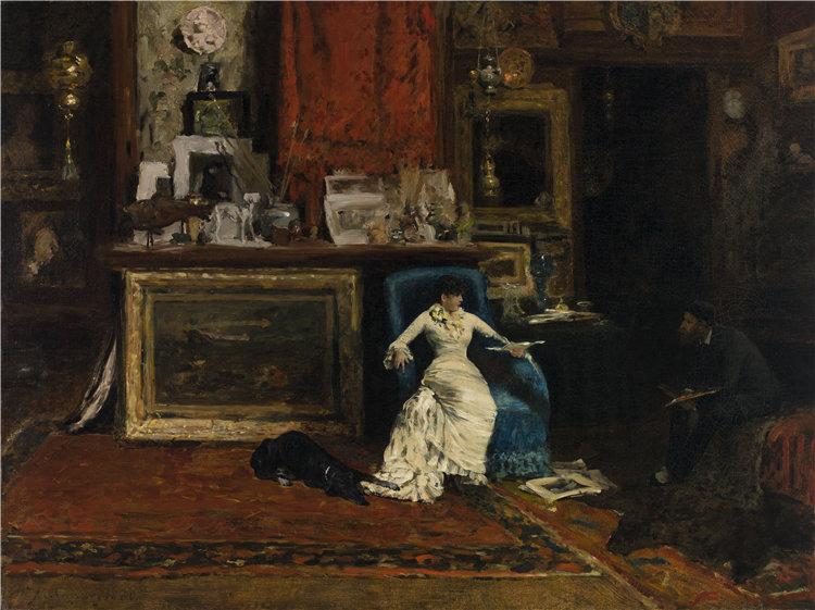 威廉·梅里特·蔡斯（William Merritt Chase，美国人，1849-1916 年）-第十街工作室油画