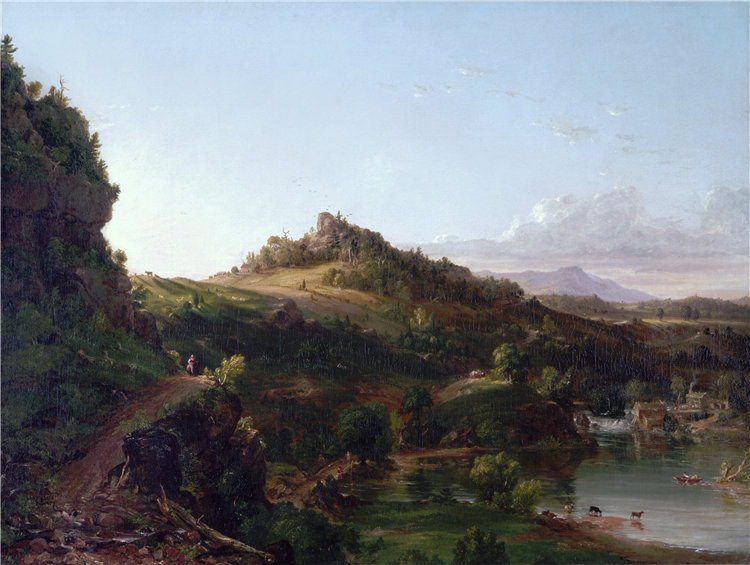 托马斯·科尔（Thomas Cole），美国，1801–1848 年-卡茨基尔风景油画