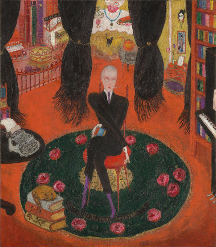 弗洛伦·史提海莫(Florine Stettheimer),美国人,1871–1944 年-卡尔·范·维希滕 (1880–1964)油画