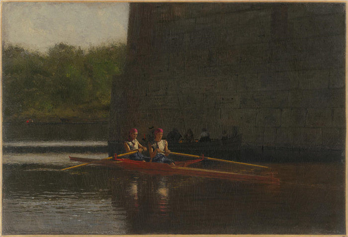 托马斯·埃金斯 (Thomas Eakins),美国人,1844–1916 年-桨手(施赖伯兄弟)油画