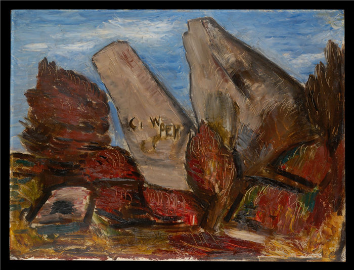马斯登·哈特利(Marsden Hartley),美国人,1877–1943 年-马萨诸塞州油画