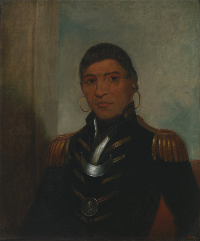 亨利·英曼 (Henry Inman)-大水牛（奇佩瓦）油画 美国