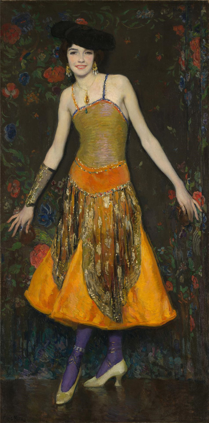 弗朗西斯·路易斯·莫拉(Francis Luis Mora),美国人,1874–1940 年珍妮卡地亚油画
