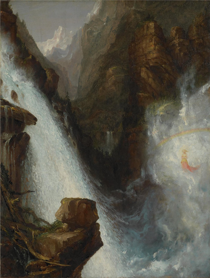 托马斯·科尔（Thomas Cole），美国，1801–1848 年-拜伦的《曼弗雷德》中的场景油画