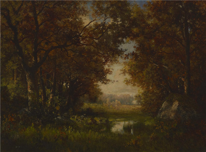 小罗伯特·克兰内尔（Robert Crannell Minor），美国人，1840–1904 年-枫丹白露森林中的场景