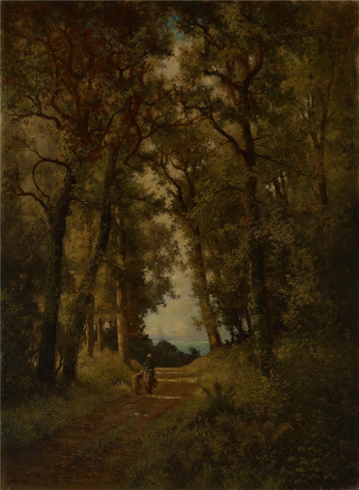 小罗伯特·克兰内尔（Robert Crannell Minor），美国人，1840–1904 年-德文郡的场景油画