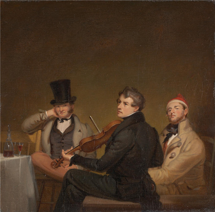 威廉·西德尼·芒特（William Sidney Mount），美国人，1807–1868 年-晚饭后油画