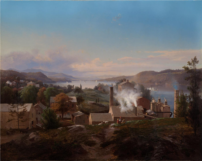 约翰·赫尔曼·卡米恩克（Johann Herman Carmiencke），德国人，1810–1867 年-波基普西钢铁厂油画