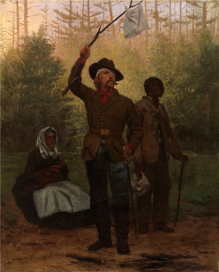 朱利安·斯科特 (Julian Scott)-一名邦联士兵的投降油画 美国