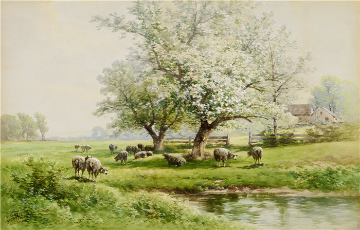 卡尔·韦伯 (Carl Weber)-田园风光油画 美国