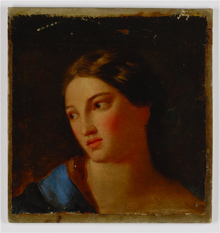 美国画家Miner Kilbourne Kellogg-女人的头油画