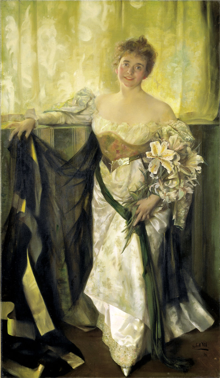 休伯特·沃斯 (Hubert Vos)-爱丽丝·巴尼油画 美国