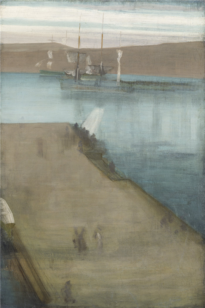 詹姆斯·麦克尼尔·惠斯勒 (James McNeill Whistler)-瓦尔帕莱索港油画 美国