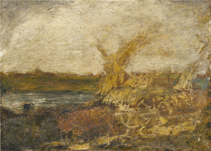 阿尔伯特·平克汉姆·莱德(Albert Pinkham Ryder)-收成油画 美国