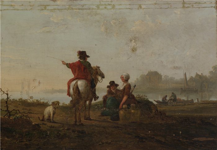 雅各布·范·斯特里希 (Jacob van Strij),荷兰人-有人物的荷兰风景油画
