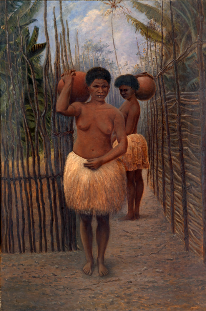 安东尼奥·芝诺·辛德勒(Antonion Zeno Shindler)- 巴布亚妇女油画 美国