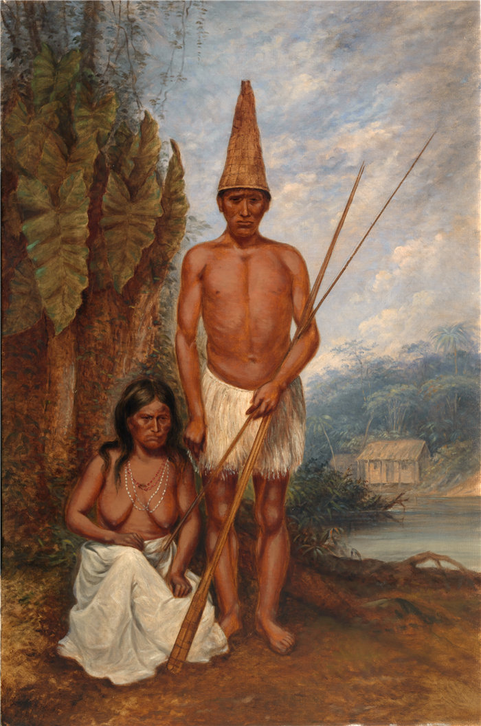 安东尼奥·芝诺·辛德勒（Antonion Zeno Shindler）- 奥马瓜印第安人油画 美国