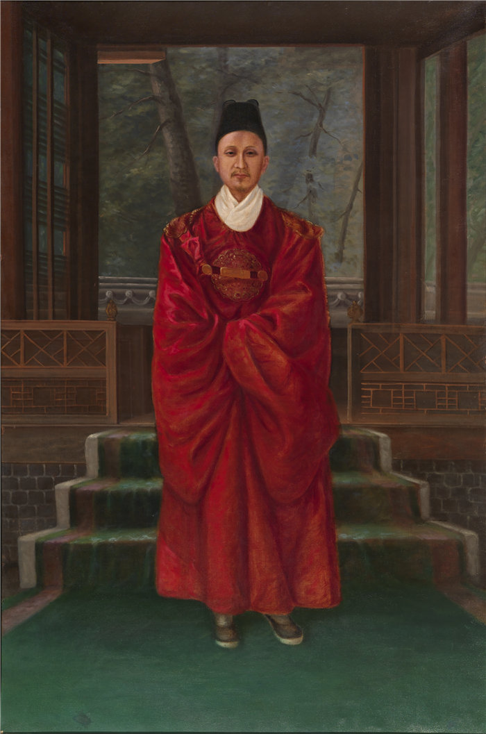 安东尼奥·芝诺·辛德勒（Antonion Zeno Shindler）-韩国国王油画 美国
