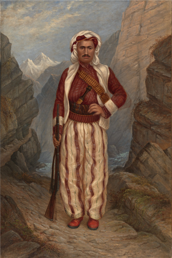 安东尼奥·芝诺·辛德勒（Antonion Zeno Shindler）-库尔德人油画 美国
