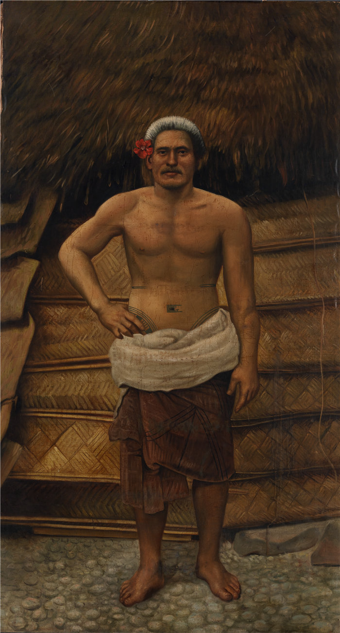 安东尼奥·芝诺·辛德勒（Antonion Zeno Shindler）-萨摩亚人油画 美国