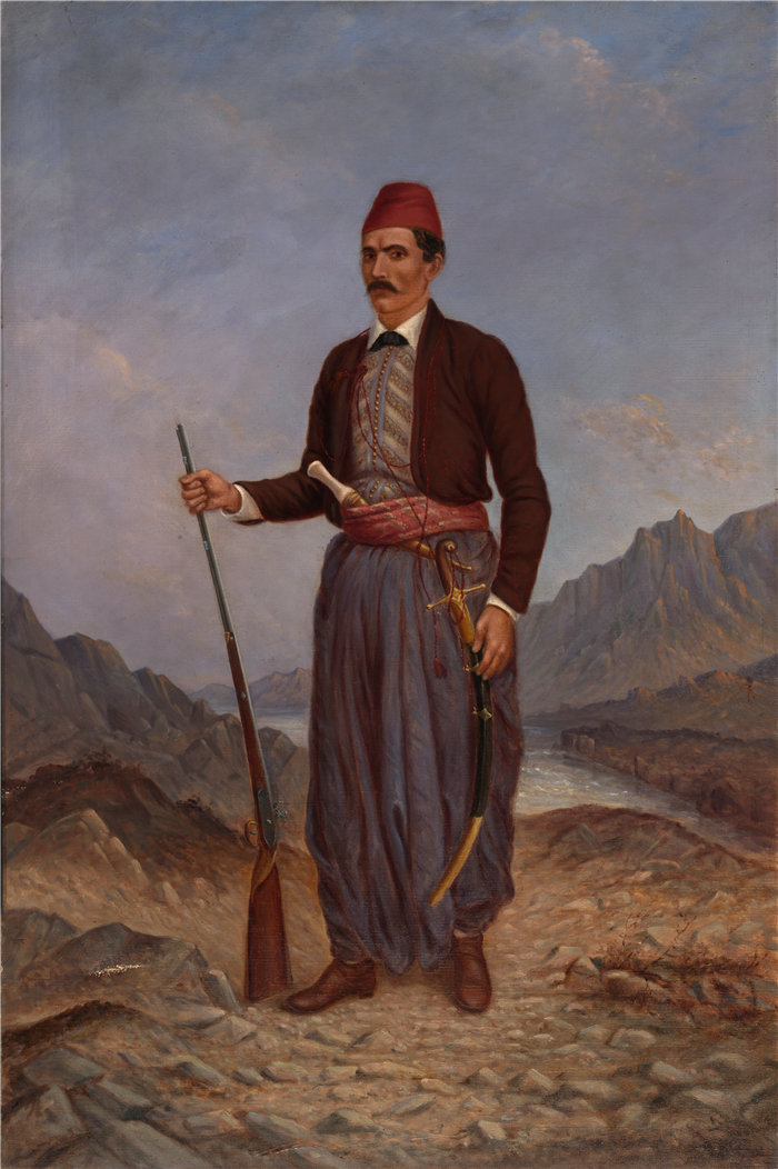 安东尼奥·芝诺·辛德勒（Antonion Zeno Shindler）-阿尔巴尼亚人油画 美国