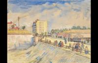 文森特·梵高（ Vincent van Gogh)-《巴黎城墙的大门》 作品欣赏