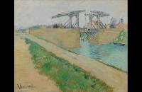 文森特·梵高（ Vincent van Gogh)-《朗格鲁瓦桥》